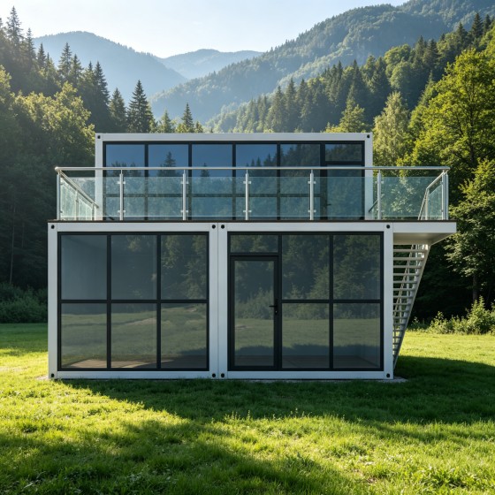 2-Story Container House With Balcony