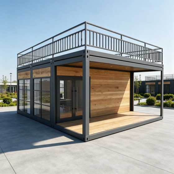 Single Floor Container House with Roof Terrace