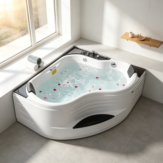Corner Double Massage Bathtub F03