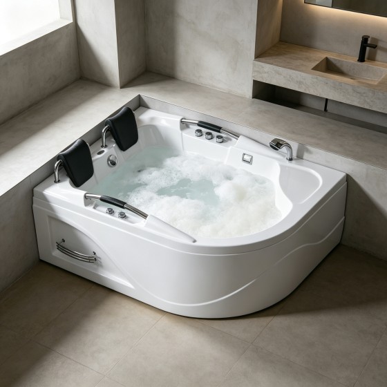 Corner Double Massage Bathtub F05